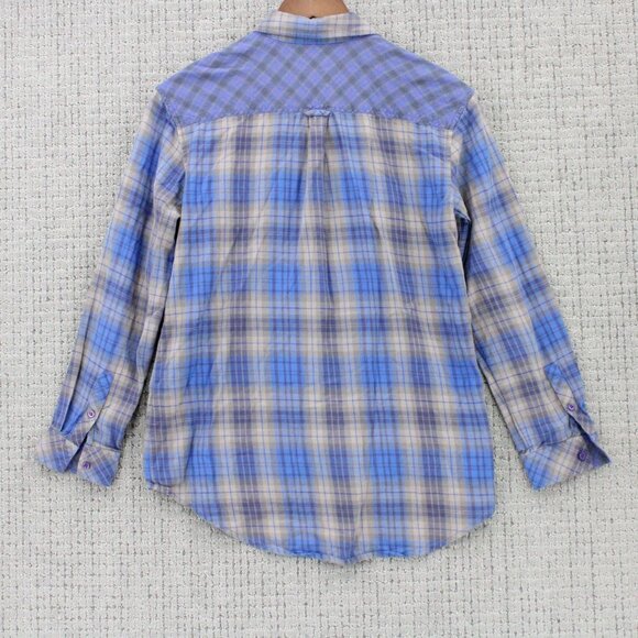 AX Armani Exchange Shirt Mens XS Blue Plaid Casual Button Down Collared Cotton - Picture 7 of 9